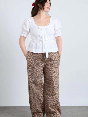 DAMSON MADDER Rafe pant in leopard print-Size 8US